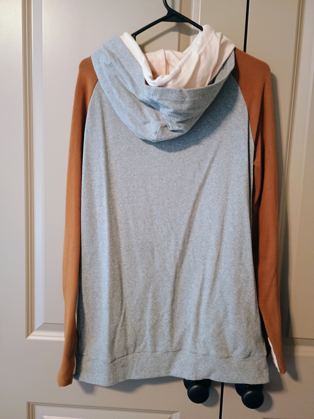 AMPERSAND AVE Gray & Brown Double Hooded sweatshirt - Picture 2 of 3
